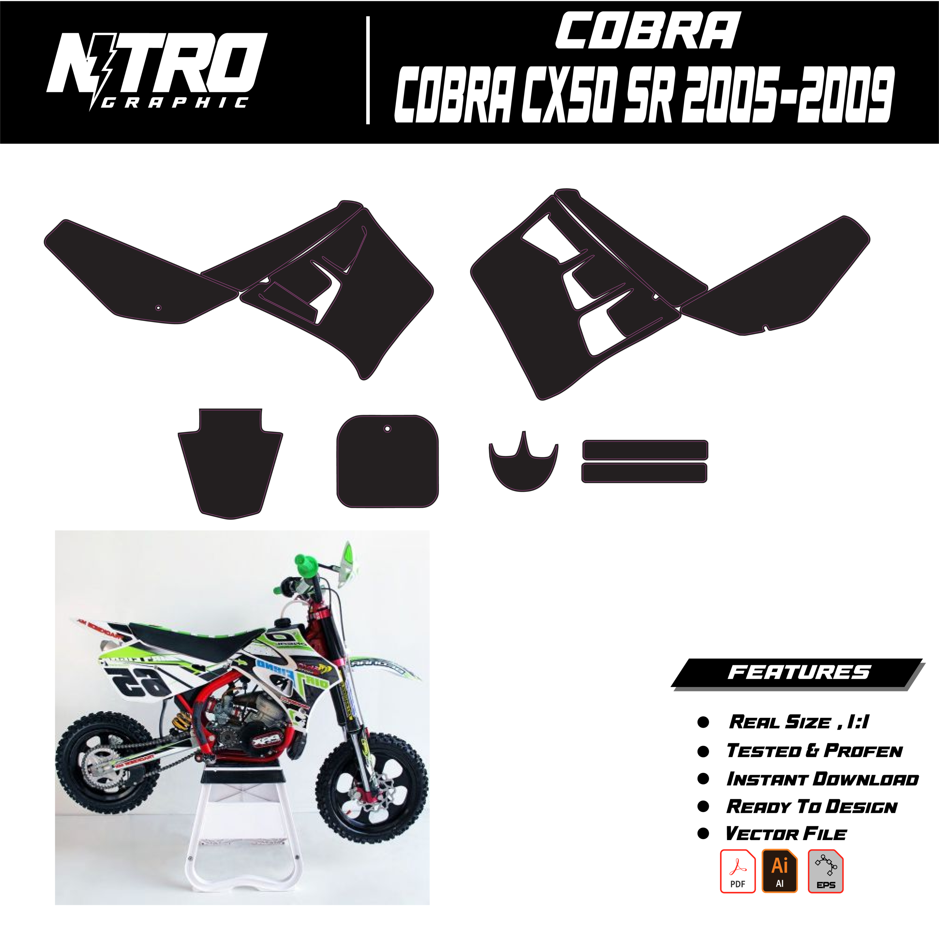 TEMPLATE Cobra CX50 SR 2005 2006 2007 2008 2009