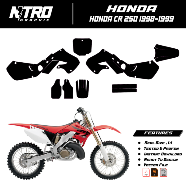 TEMPLATE HONDA CR 250 1997-1999