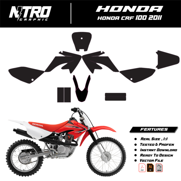 TEMPLATE HONDA CRF 100 2011