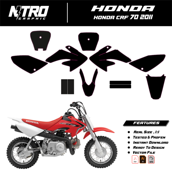 TEMPLATE HONDA CRF 70 2011