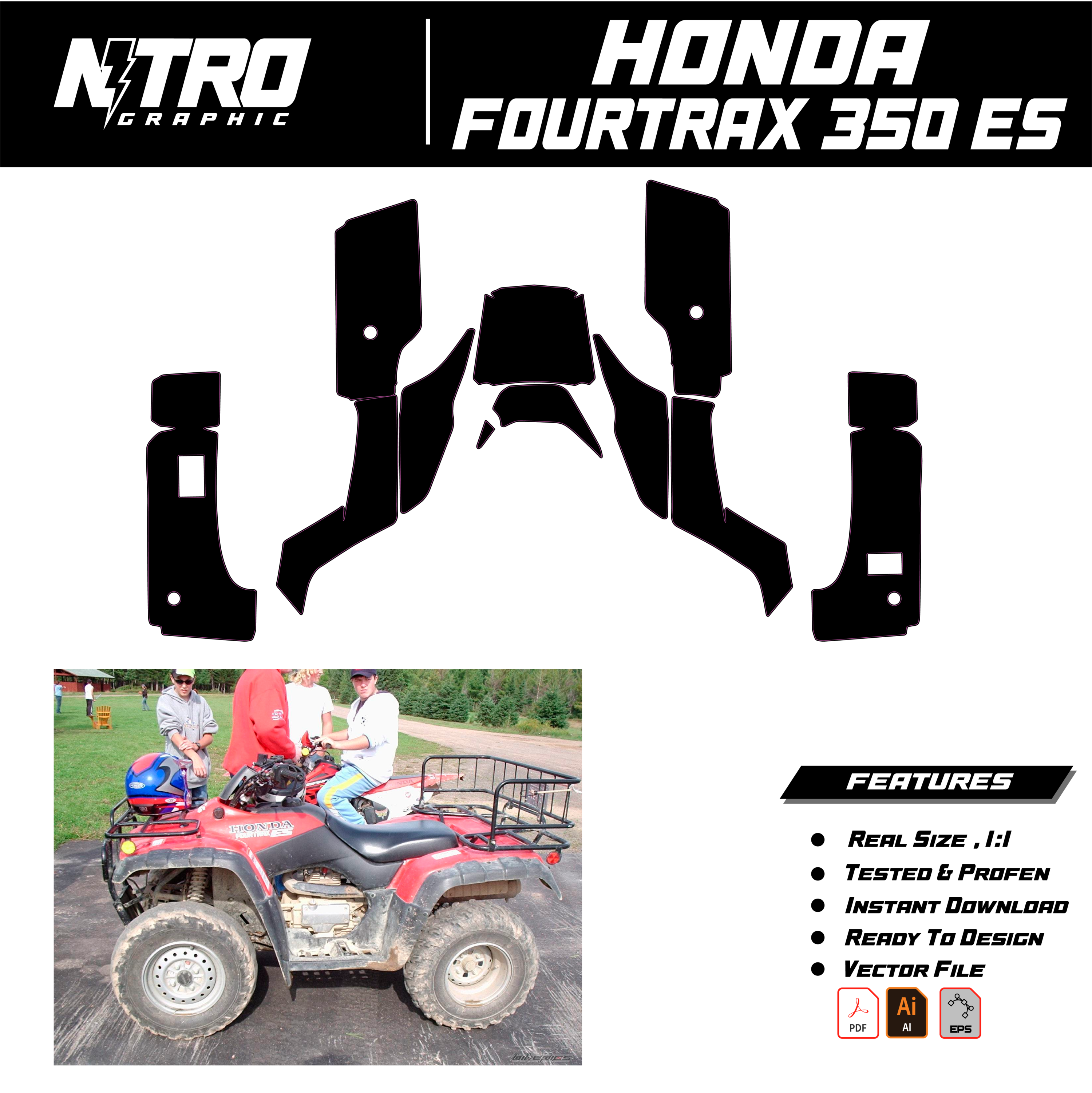 TEMPLATE HONDA FOURTRAX 350 ES QUADS ATV