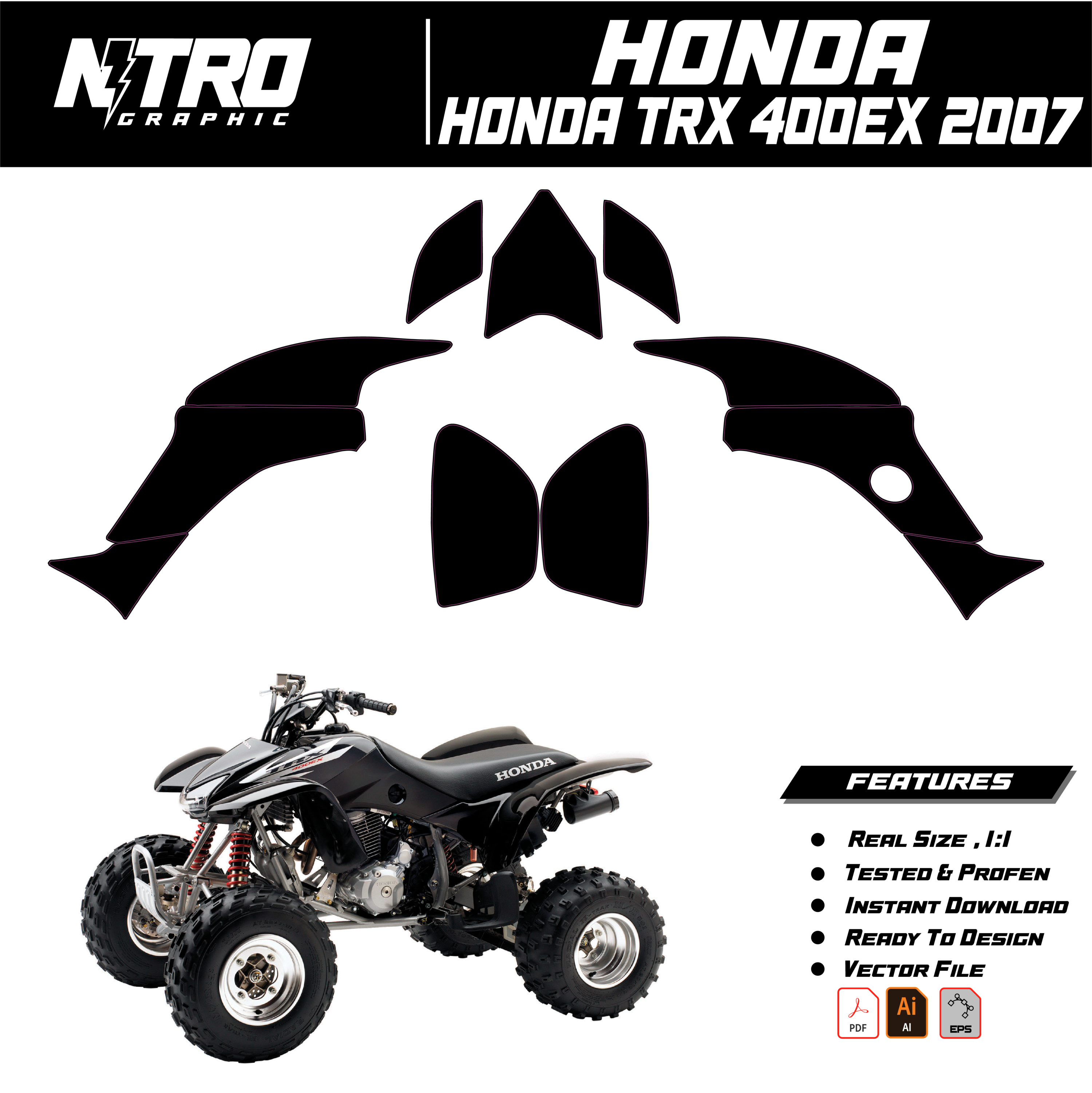 TEMPLATE HONDA TRX 400EX 2007 QUADS ATV