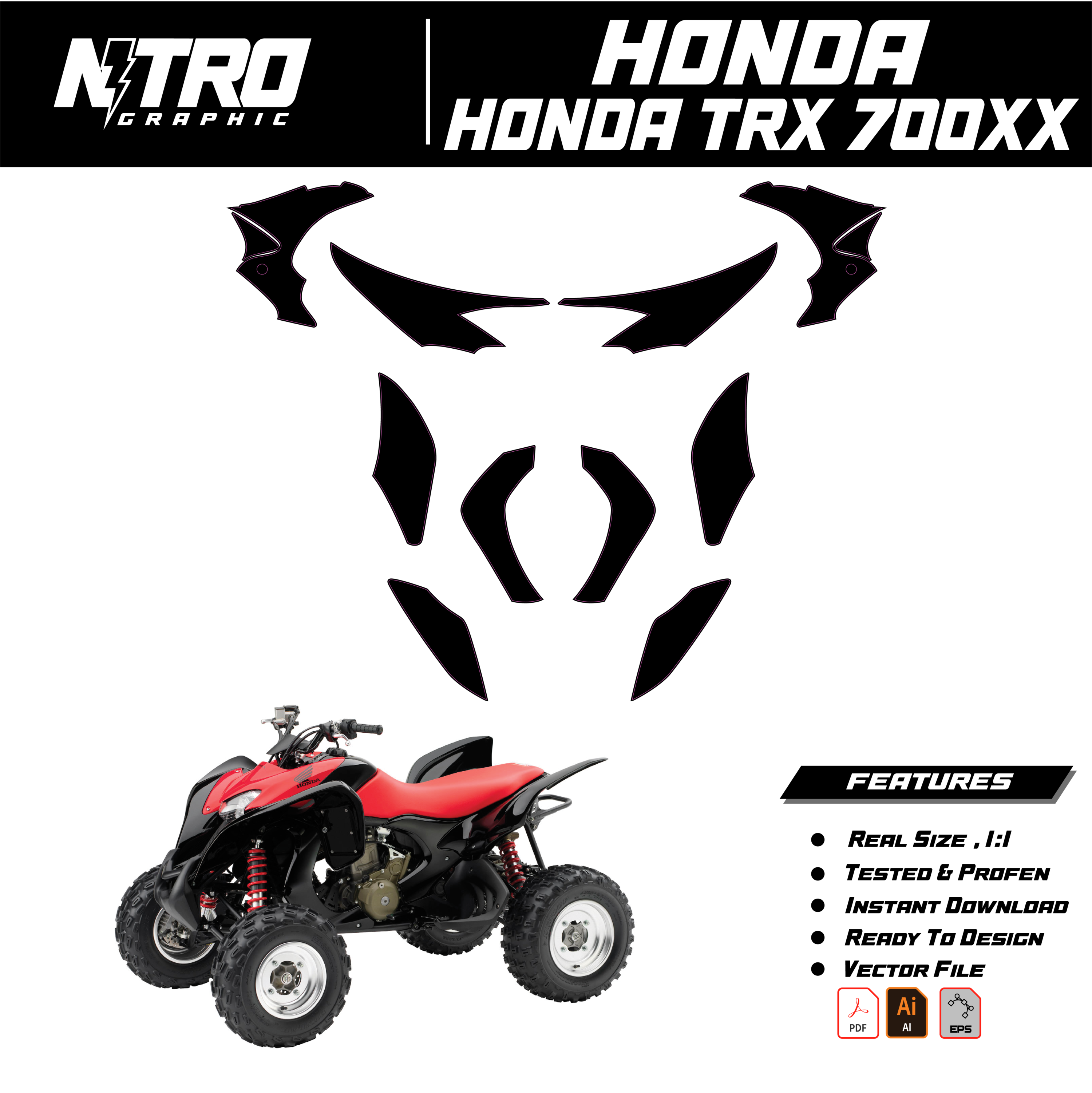 TEMPLATE HONDA TRX 700XX QUADS ATV
