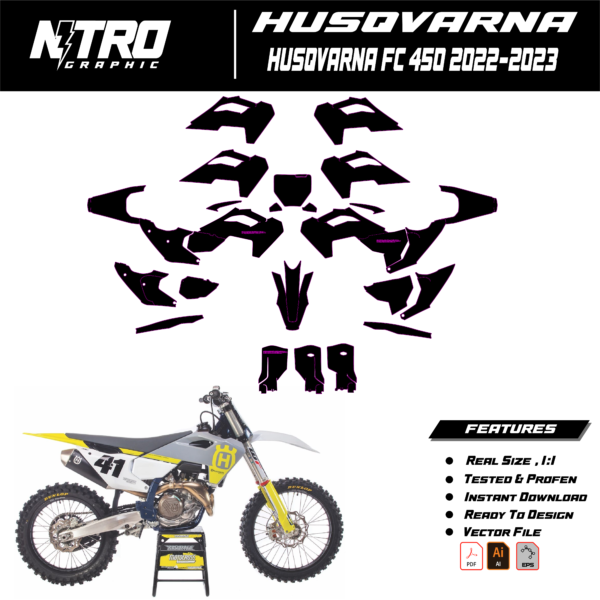 TEMPLATE HUSQVARNA FC 450 2022-2023