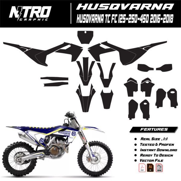 TEMPLATE Husqvarna TC FC 125-250-450 (2016-2018)