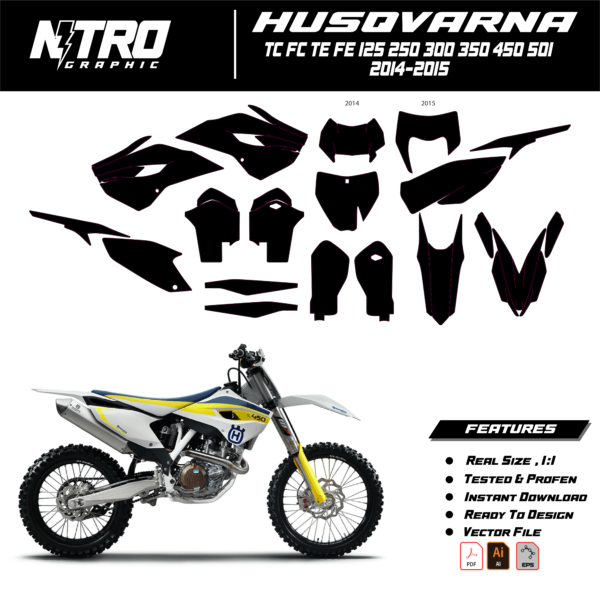 TEMPLATE Husqvarna TC FC TE FE 125 250 300 350 450 501 2014-2015