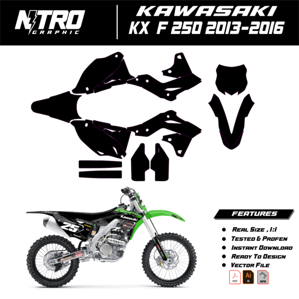 TEMPLATE KAWASAKI KX F 250 2013-2016