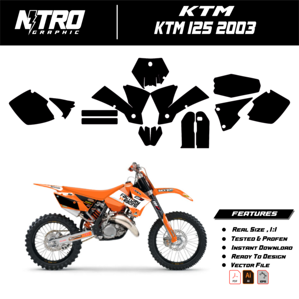 TEMPLATE KTM 125 2003