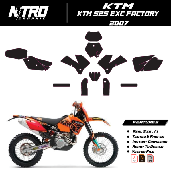 TEMPLATE KTM 525 EXC Factory 2007