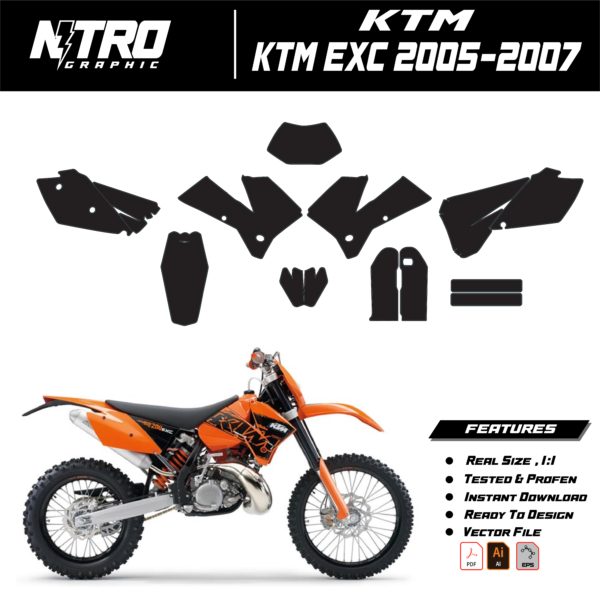 TEMPLATE KTM EXC 2005-2007