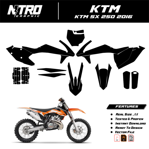 TEMPLATE KTM SX 250 2016