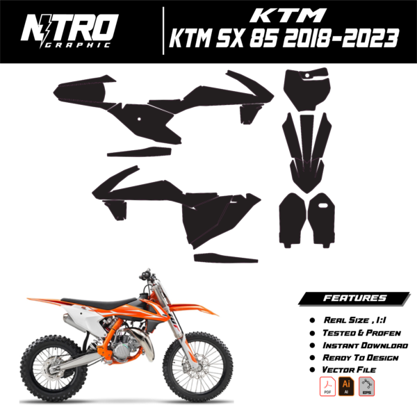 TEMPLATE KTM SX 85 2018-2023