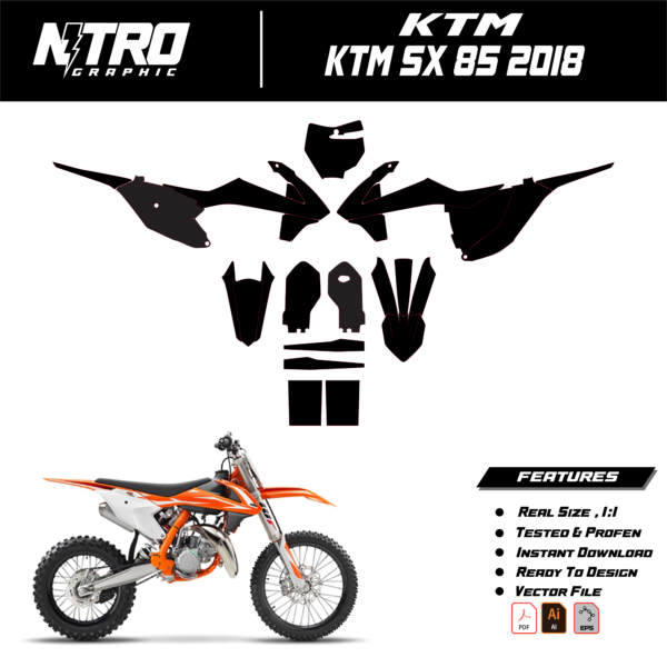 TEMPLATE KTM SX 85 2018