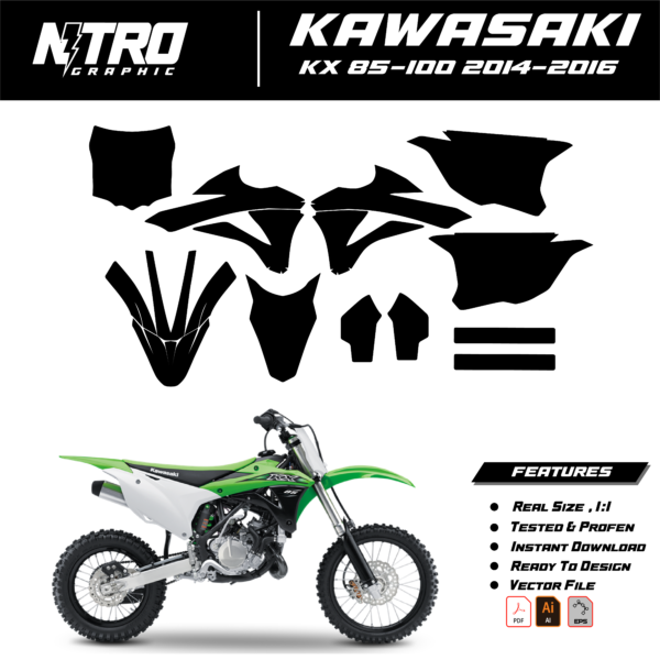 TEMPLATE KX 85-100 2014-2016