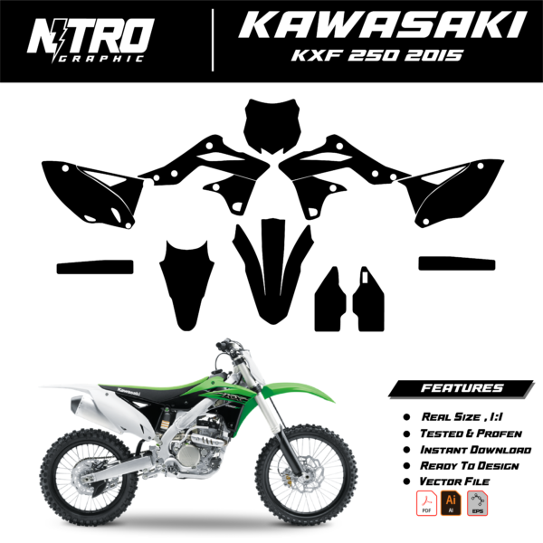 TEMPLATE KAWASAKI KXF 250 2015