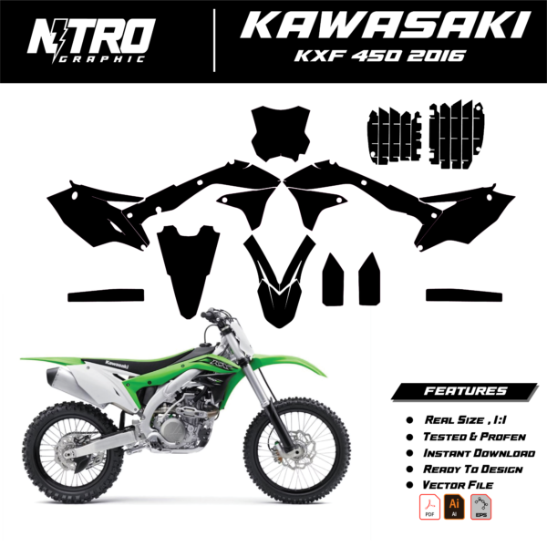 TEMPLATE KAWASAKI KXF 450 2016