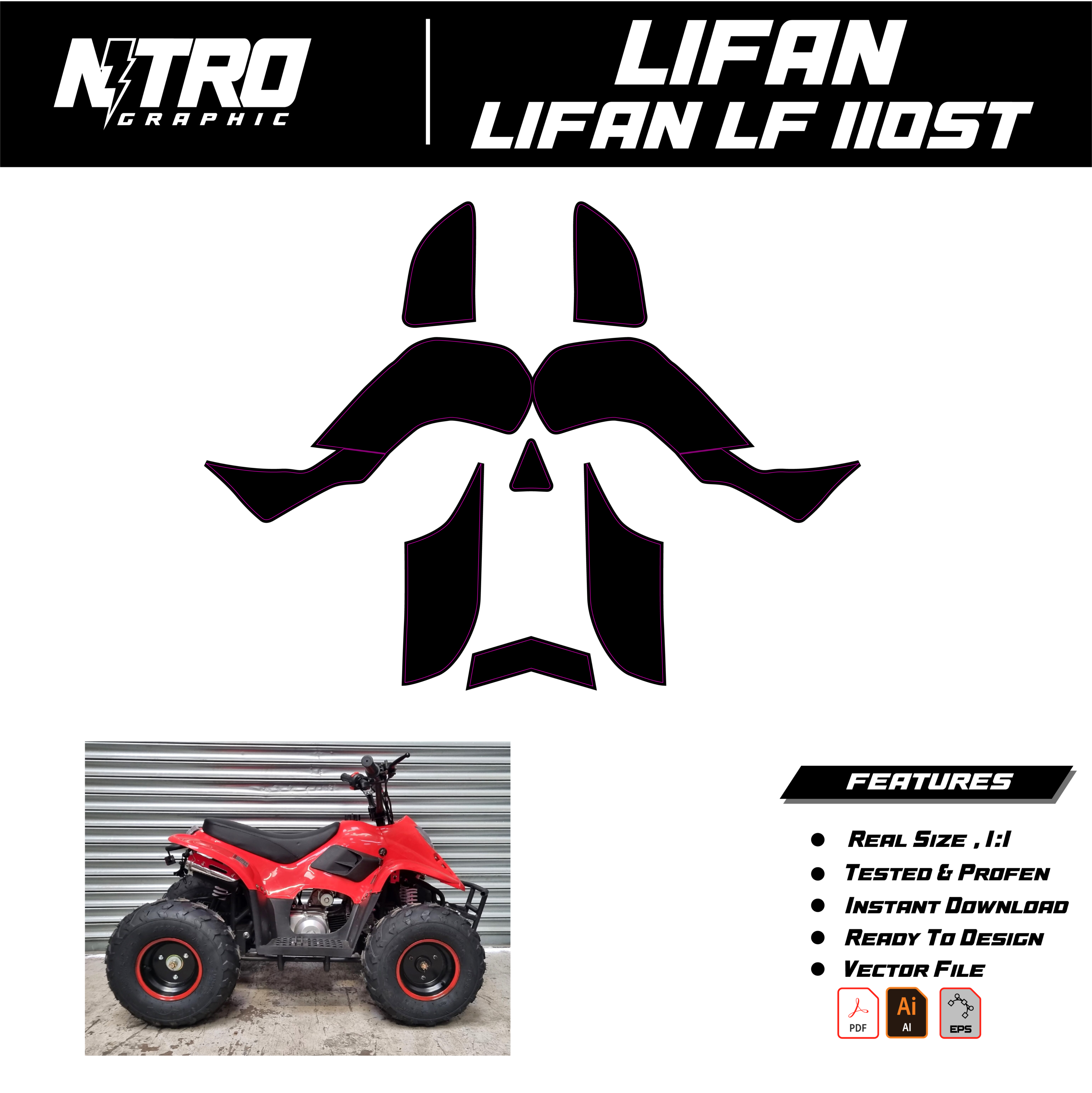 TEMPLATE LIFAN LF 110ST QUADS ATV