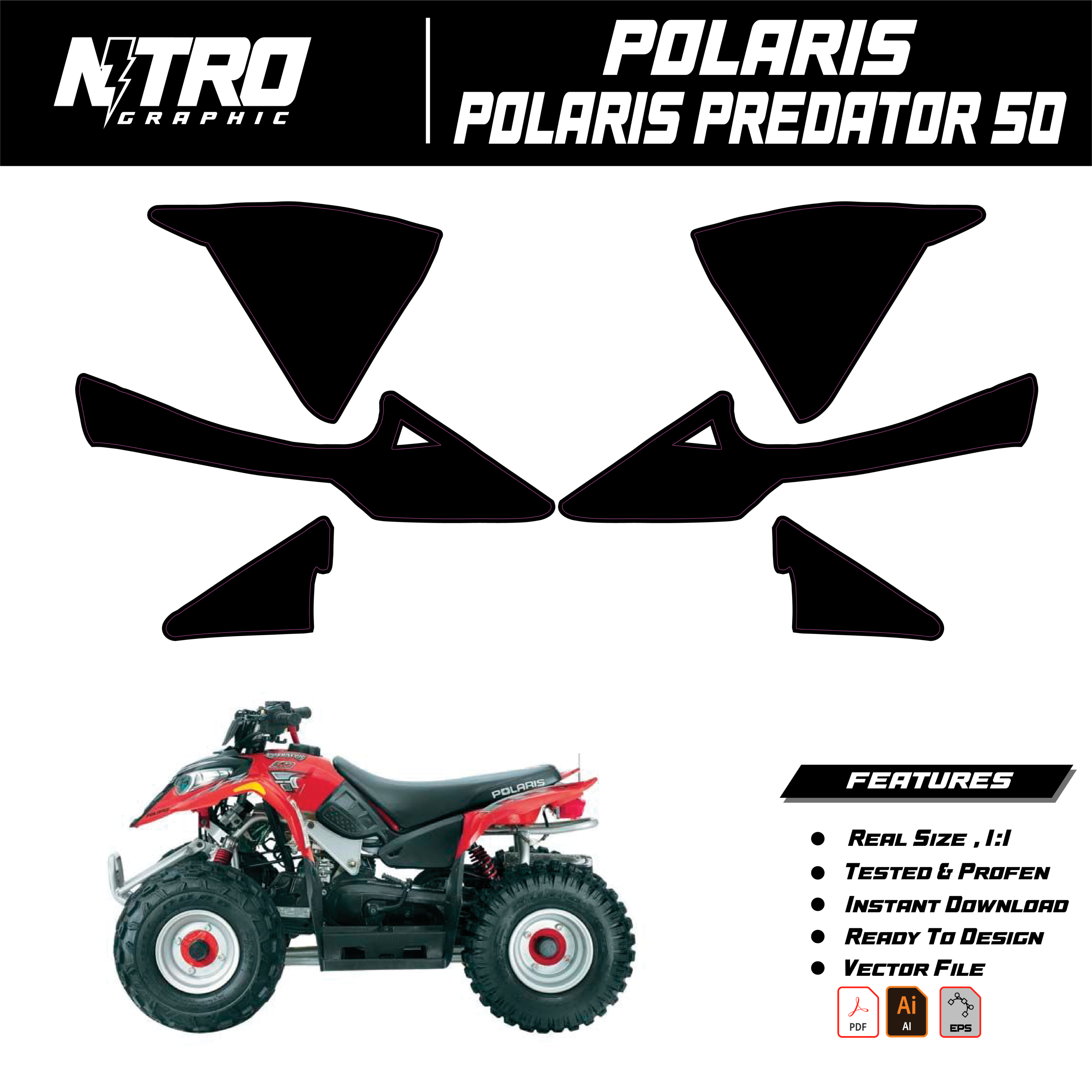 TEMPLATE POLARIS PREDATOR 50 QUADS ATV