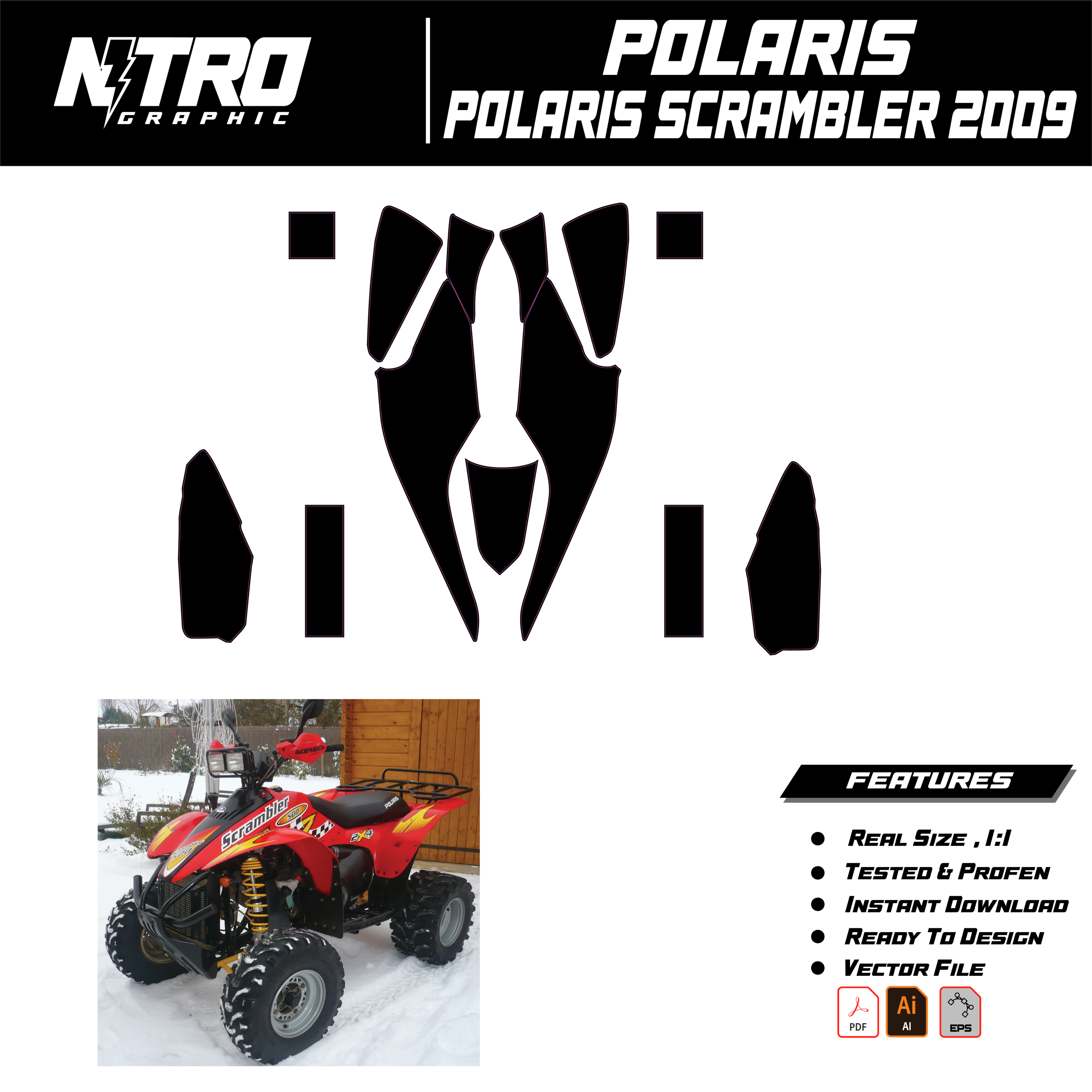 TEMPLATE Polaris Scrambler 2009 QUADS ATV