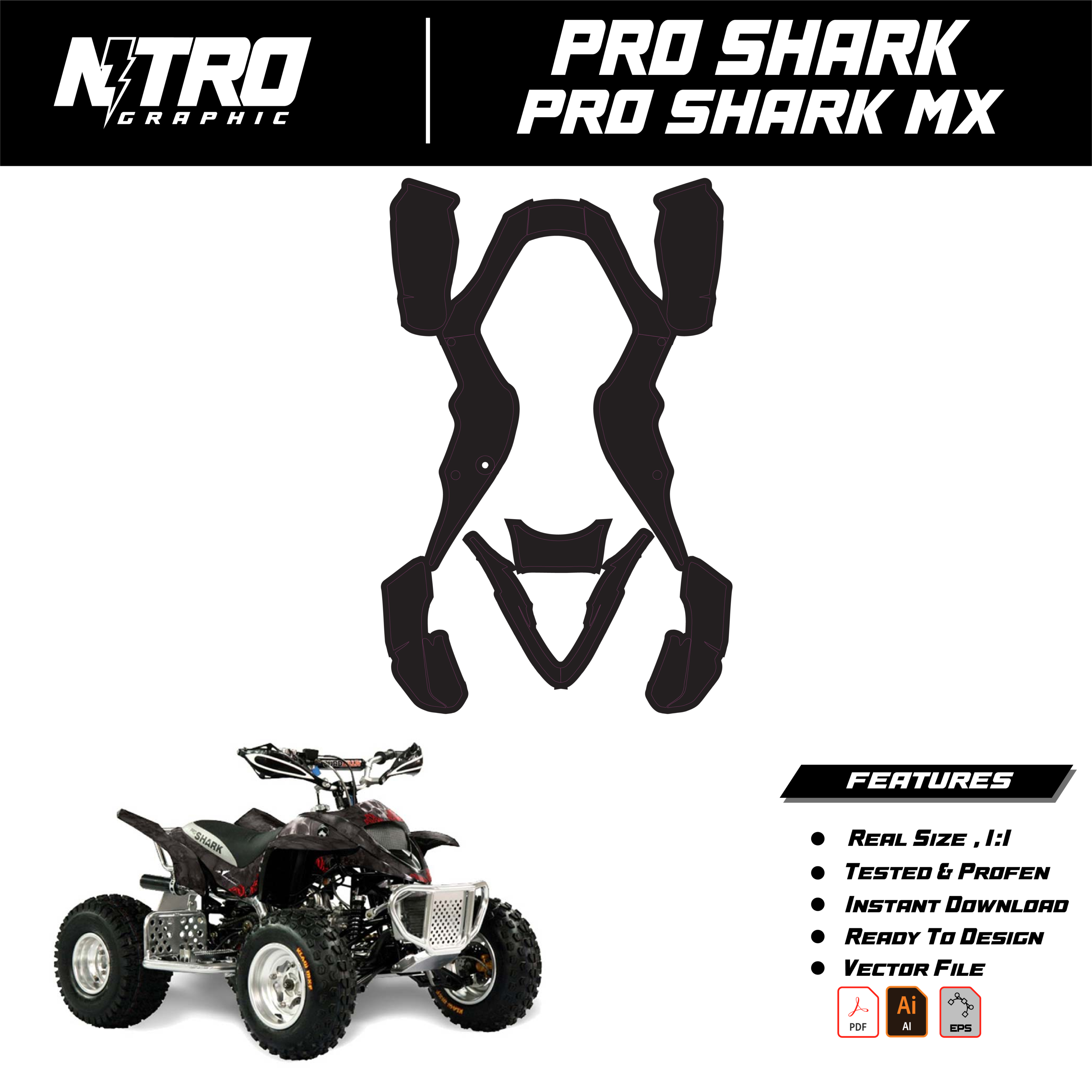 TEMPLATE Pro Shark MX QUADS ATV