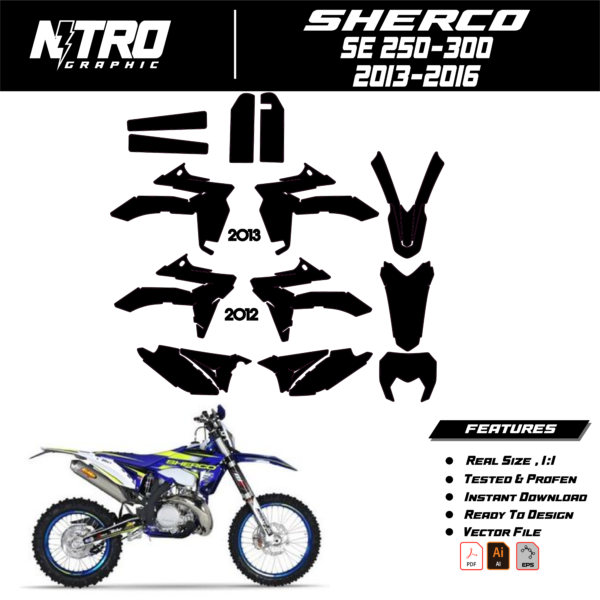 TEMPLATE SHERCO SE 250-300 2013-2016