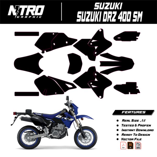 TEMPLATE SUZUKI DRZ 400 SM