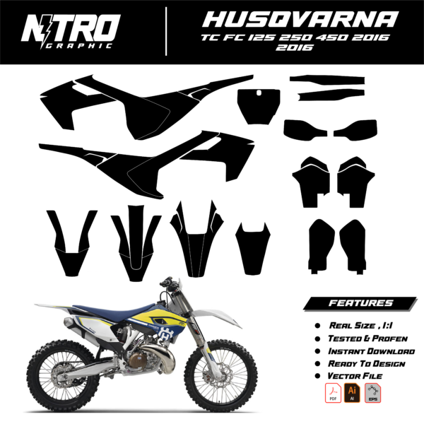 TEMPLATE Husqvarna TC FC 125 250 450 2016