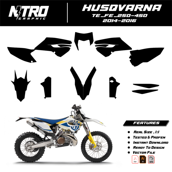 TEMPLATE Husqvarna TE FE 250 2014-2016