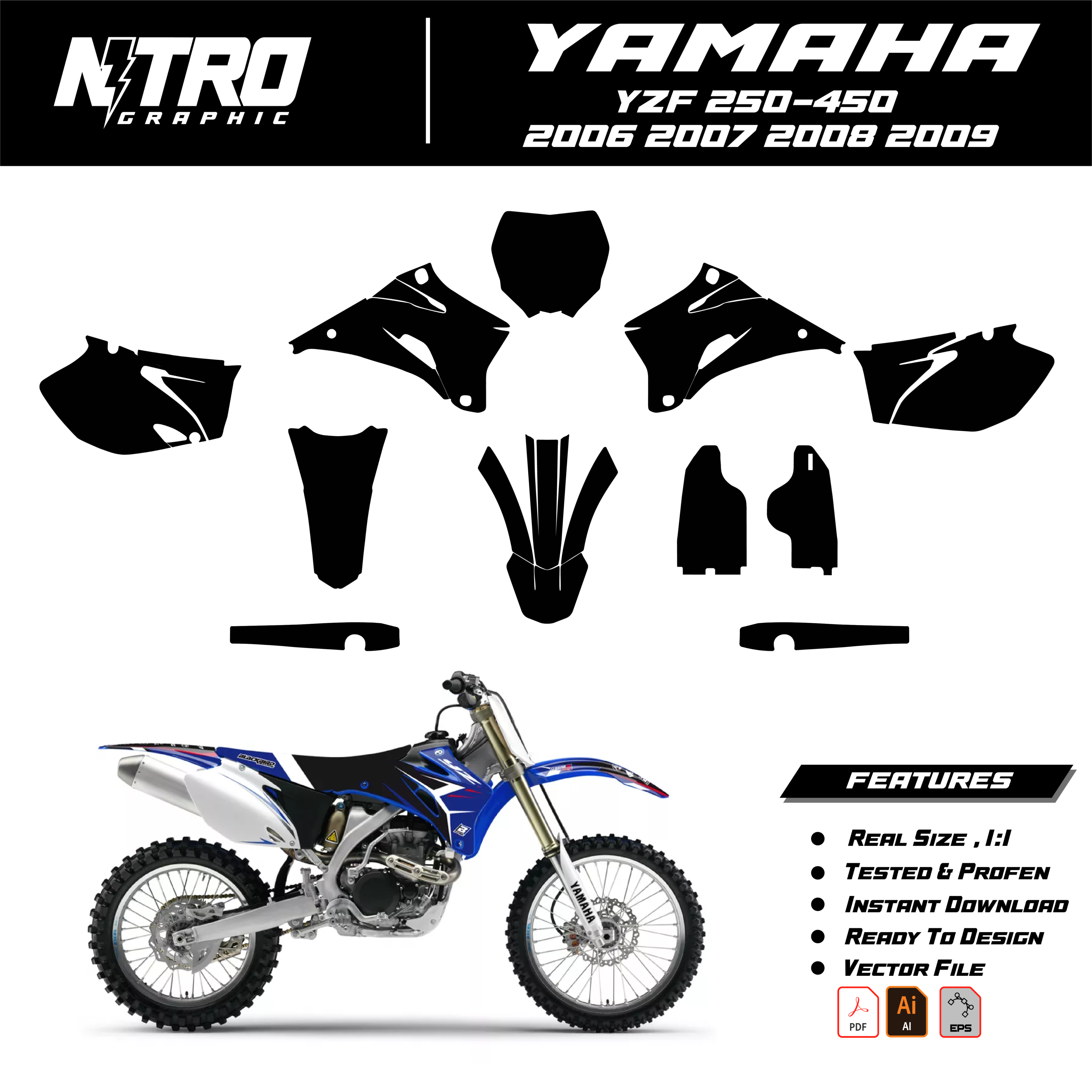 YAMAHA YZF 250-450 2006 2007 2008 2009