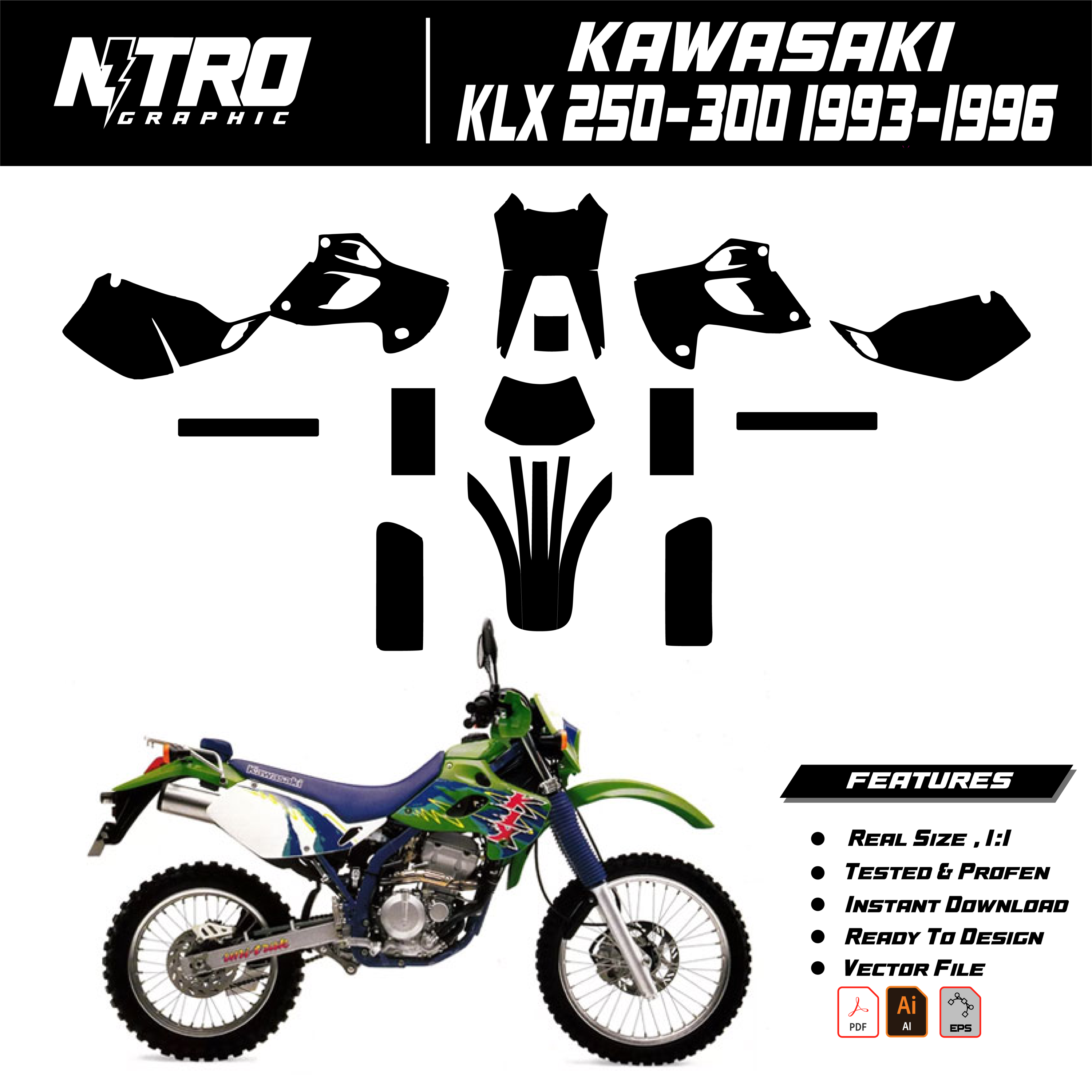 KAWASAKI KLX 250-300 1993-1996