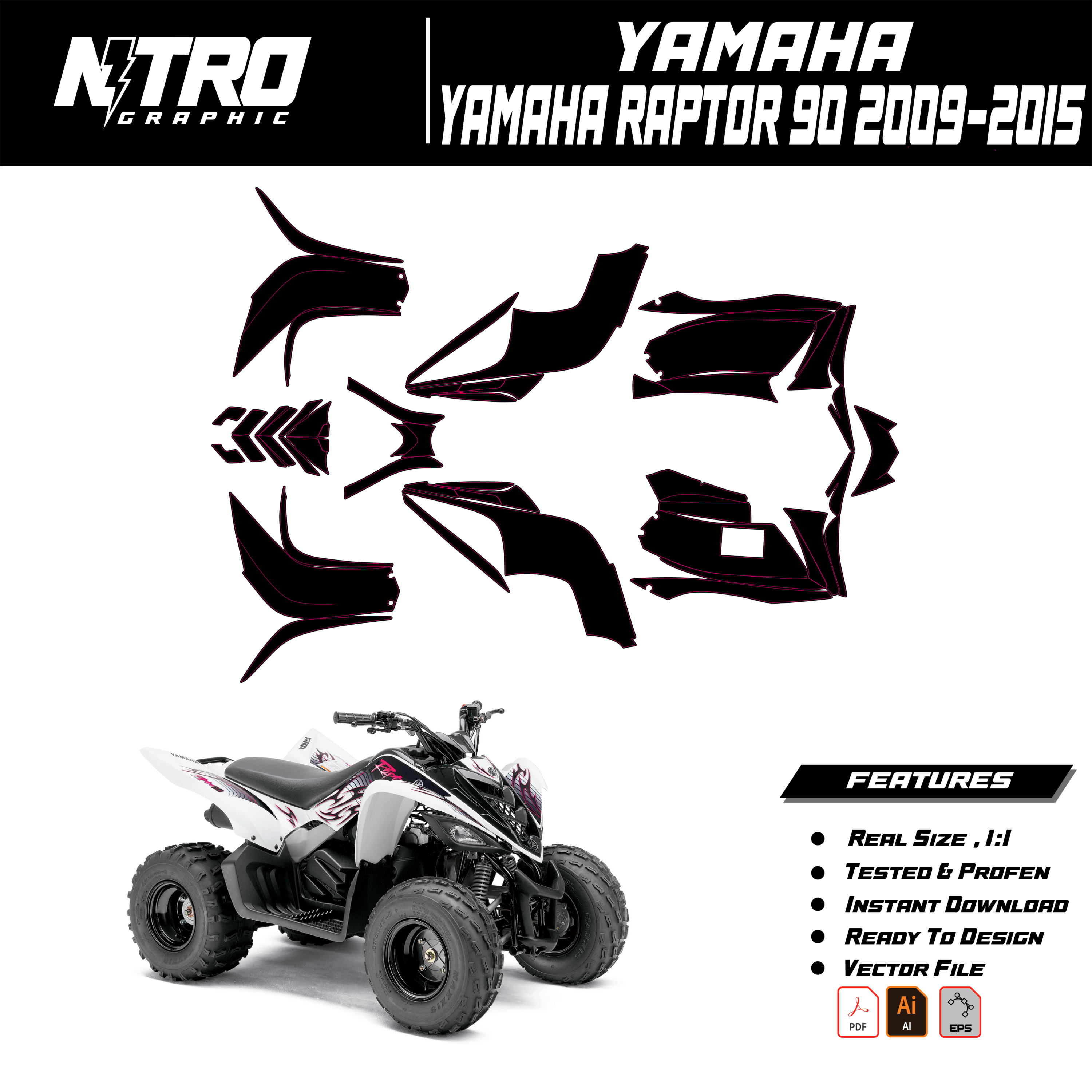 YAMAHA RAPTOR 90 2009-2015