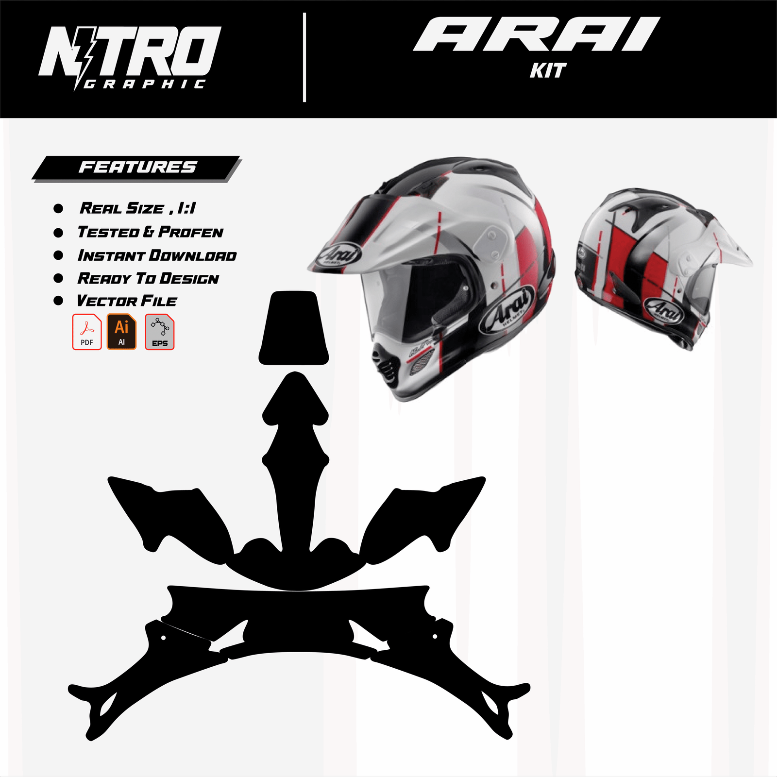 TEMPLATE HELMET ARAI KIT