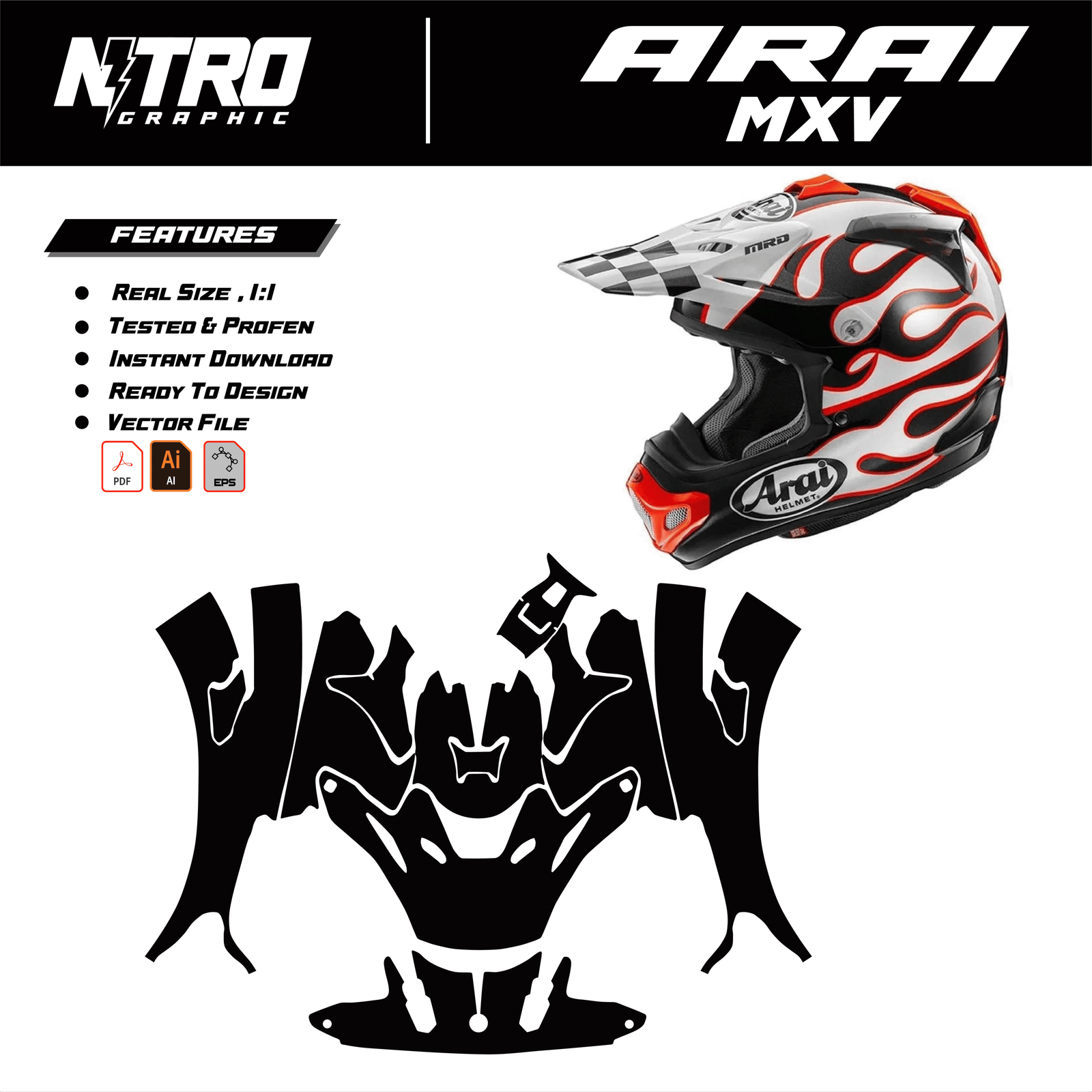 TEMPLATE HELMET ARAI MXV