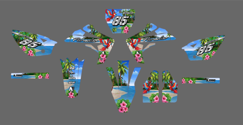 DRAC 50CC 2009-2021  _ PARADISO GRAPHICS KIT DECOR