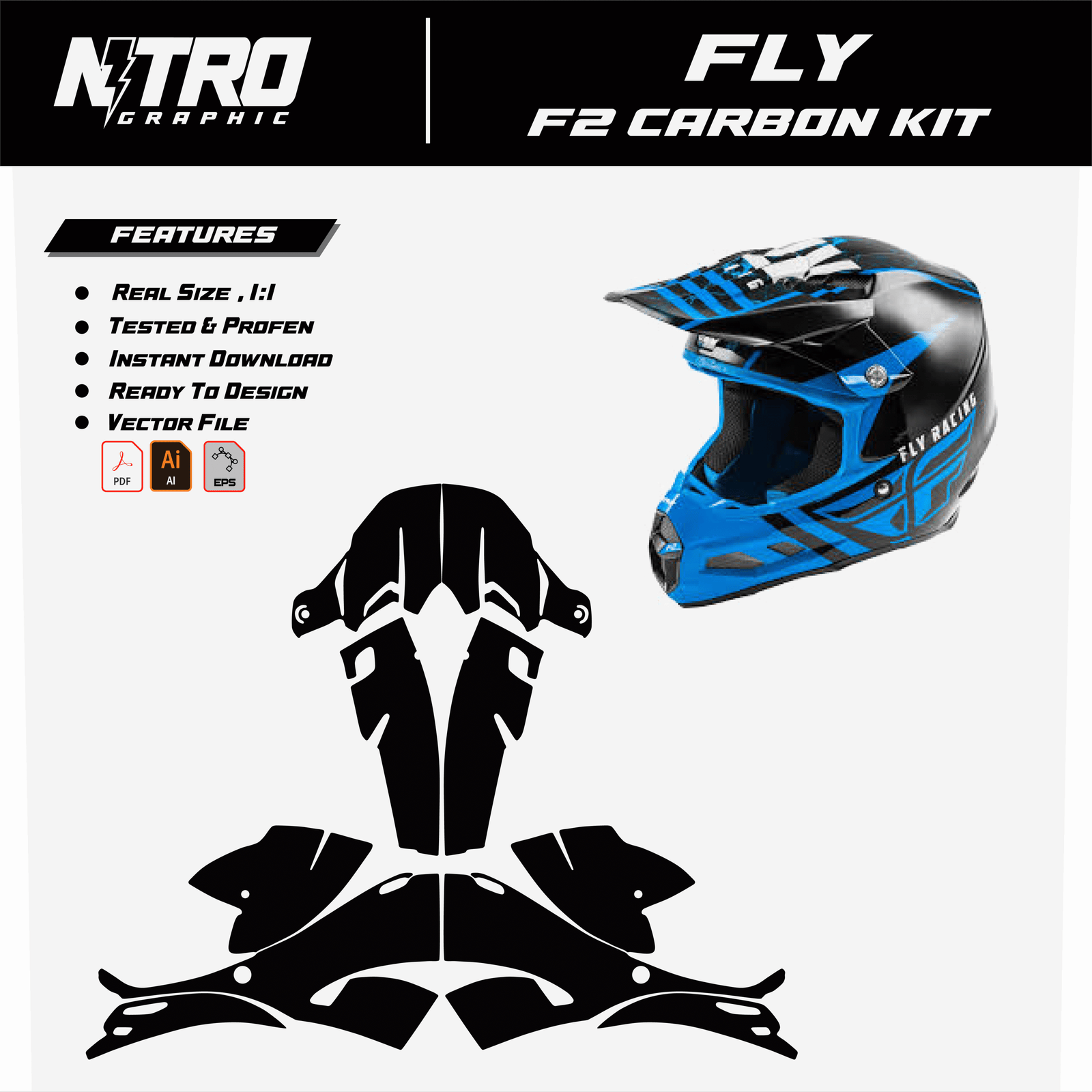 TEMPLATE HELMET FLY F2 CARBON KIT