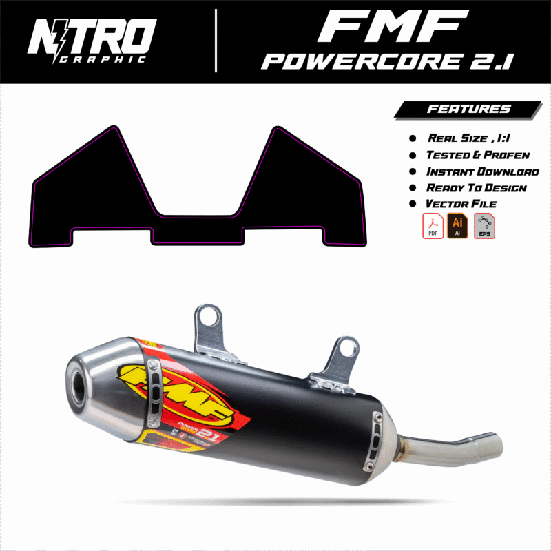 TEMPLATE EXHAUST FMF 2.1 POWER CORE
