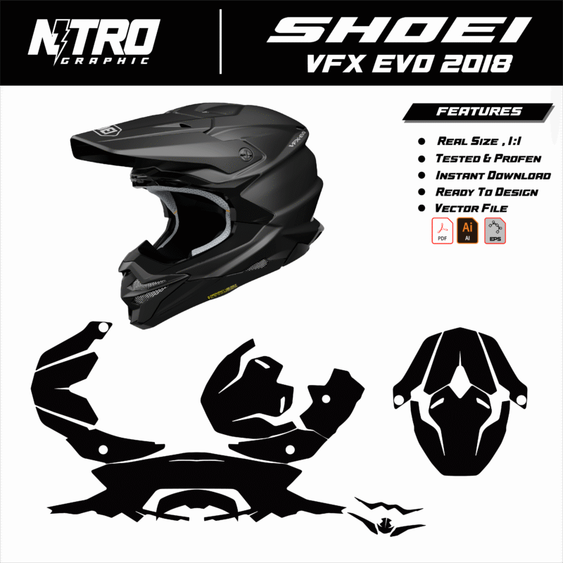 TEMPLATE HELMET SHOEI VFX EVO 2018
