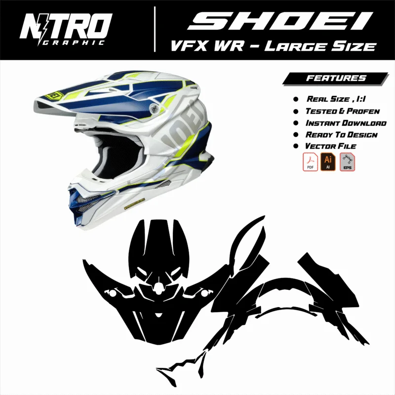 TEMPLATE HELMET SHOEI VFX WR Size Large